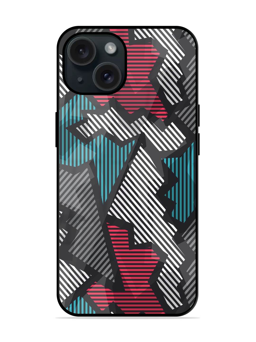 Technology Seamless Pattern Glossy Metal TPU Case - Image 1