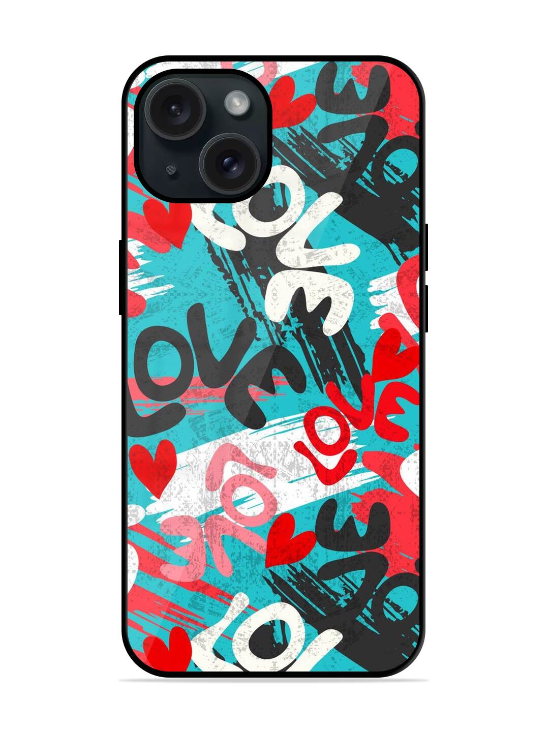 Valentines Day Seamless Glossy Metal TPU Case - Image 1