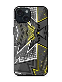 Abstract Graffiti Seamless Glossy Metal TPU Case