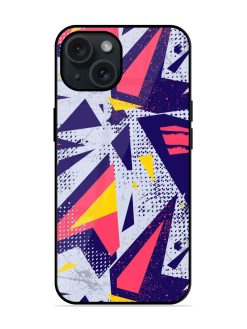 Abstract Seamless Geometric Glossy Metal TPU Case
