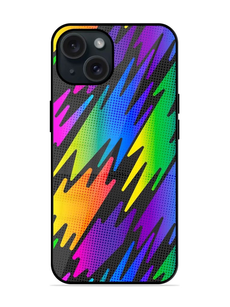 Abstract Seamless Geometric Glossy Metal TPU Case