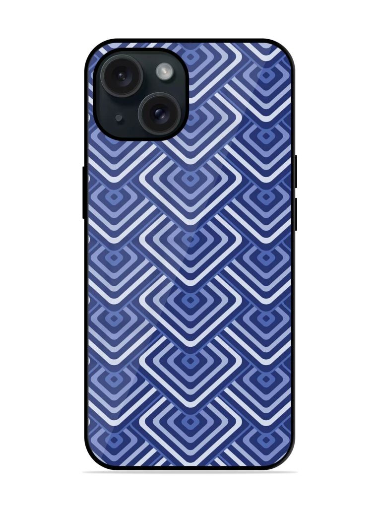 Blue Gradient Rounded Glossy Metal TPU Case