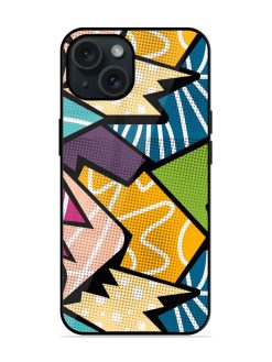 Colorful Abstract Geometric Glossy Metal TPU Case