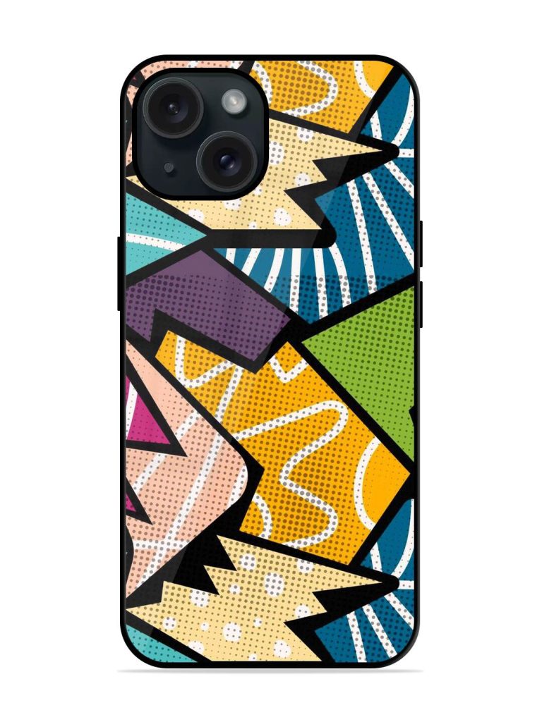 Colorful Abstract Geometric Glossy Metal TPU Case