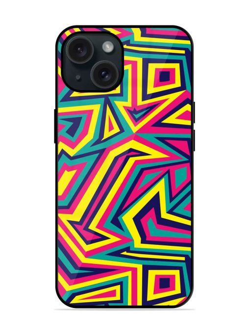 Colorful Abstract Geometric Glossy Metal TPU Case Edge Zapvi