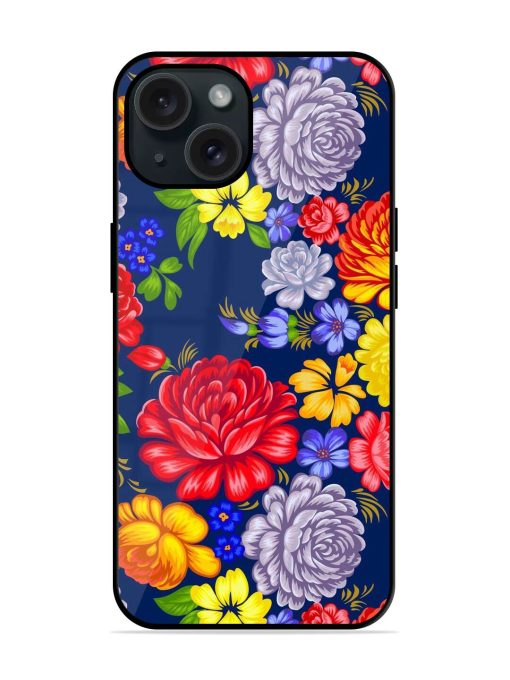 Floral Seamless Pattern Glossy Metal TPU Case Edge Zapvi