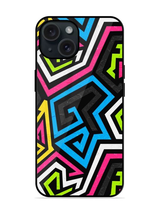 Graffiti Geometric Seamless Glossy Metal TPU Case Edge Zapvi