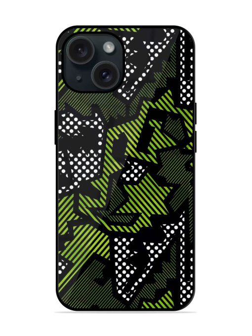 Green Color Geometric Glossy Metal TPU Case Edge Zapvi