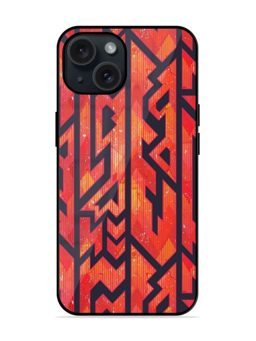 Red Color Tribal Glossy Metal TPU Case Edge Zapvi