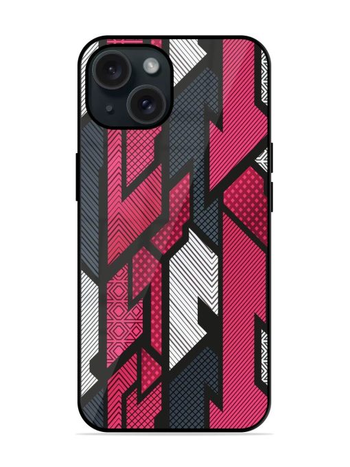 Red Geometric Vector Glossy Metal TPU Case Edge Zapvi