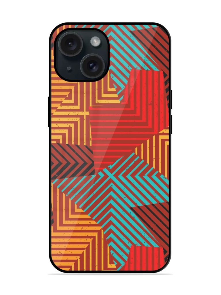 Retro Geometric Seamless Glossy Metal TPU Case