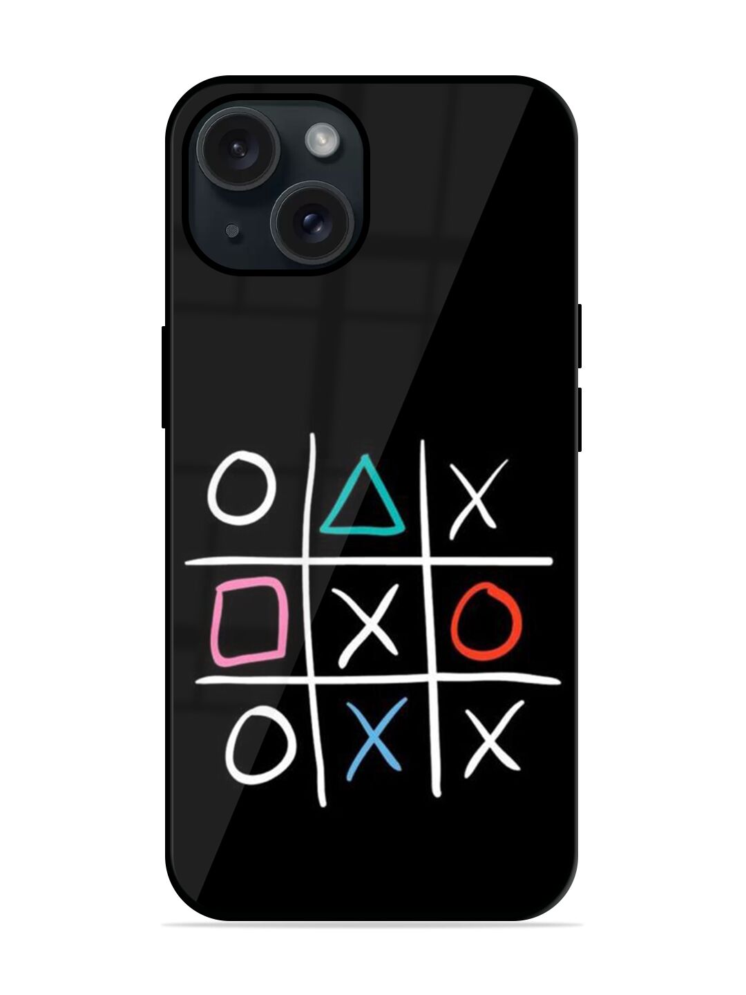 Super Neon Tic-Tac-Toe Glossy Metal TPU Case - Image 1