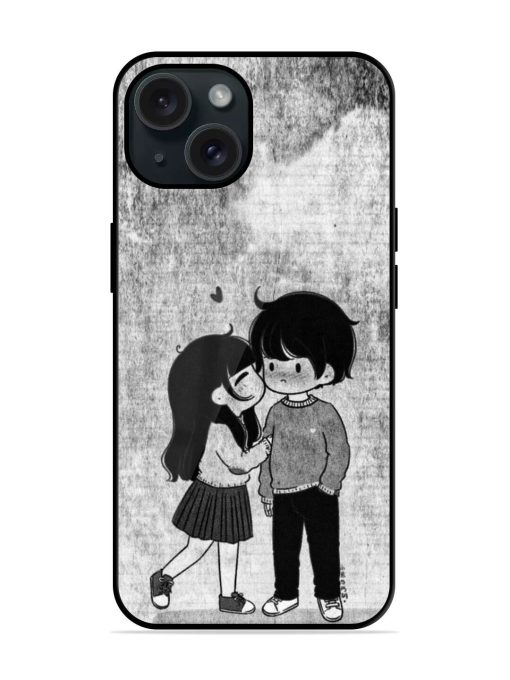 Couple Love Highlights Glossy Metal TPU Case Edge Zapvi