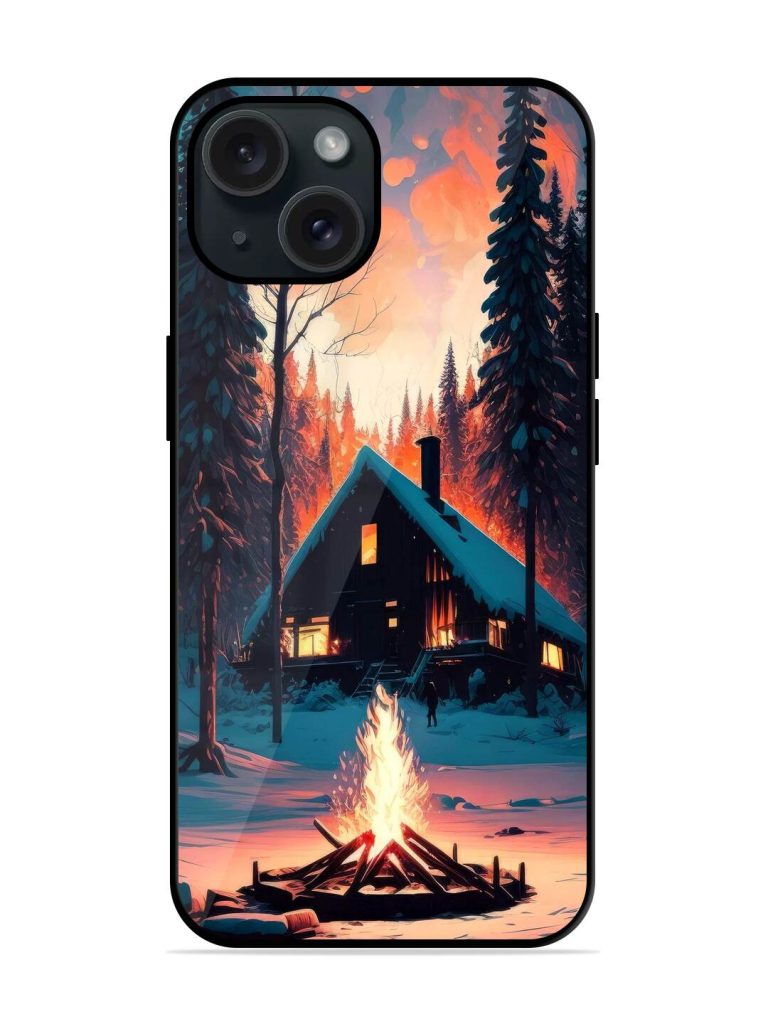 Winter Home Camp Glossy Metal TPU Case