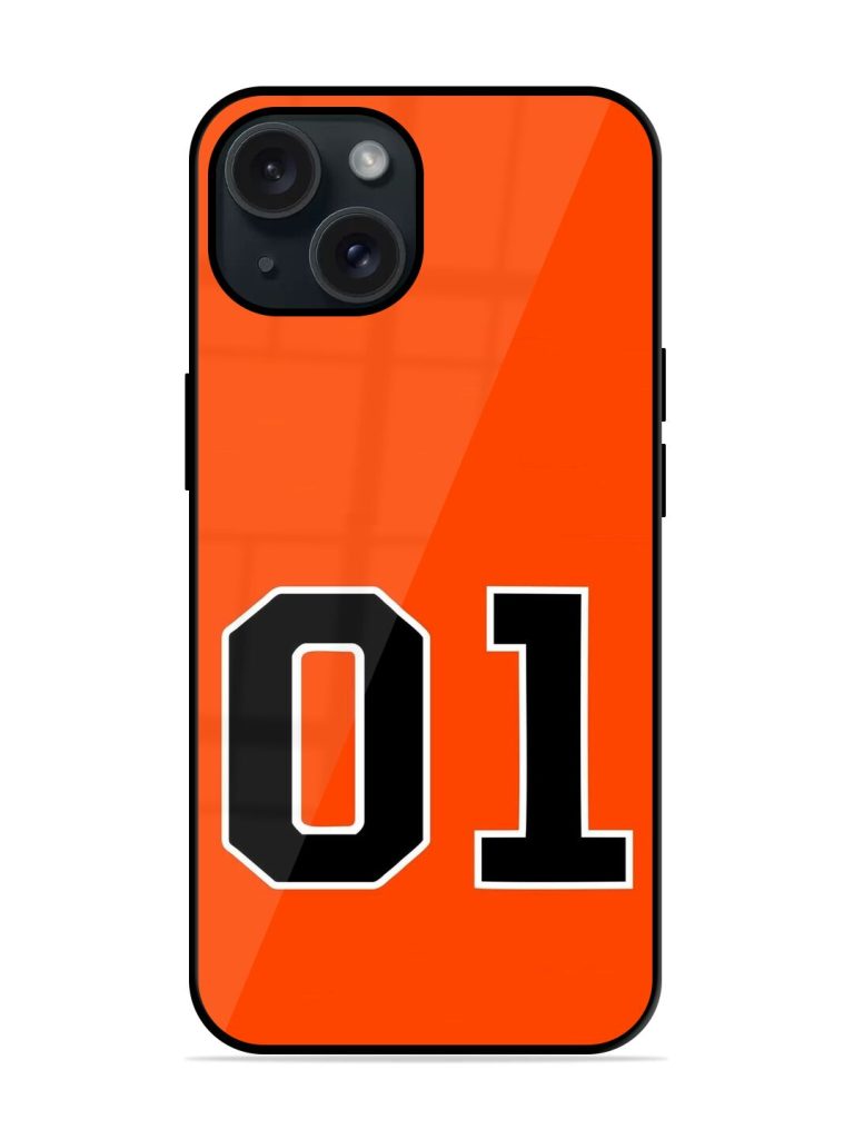 01 Number Glossy Metal TPU Case