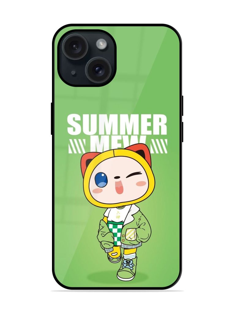 Summer Mew Glossy Metal TPU Case
