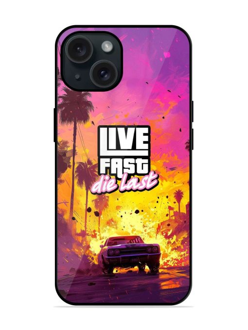 Live Fast Glossy Metal TPU Case Edge Zapvi