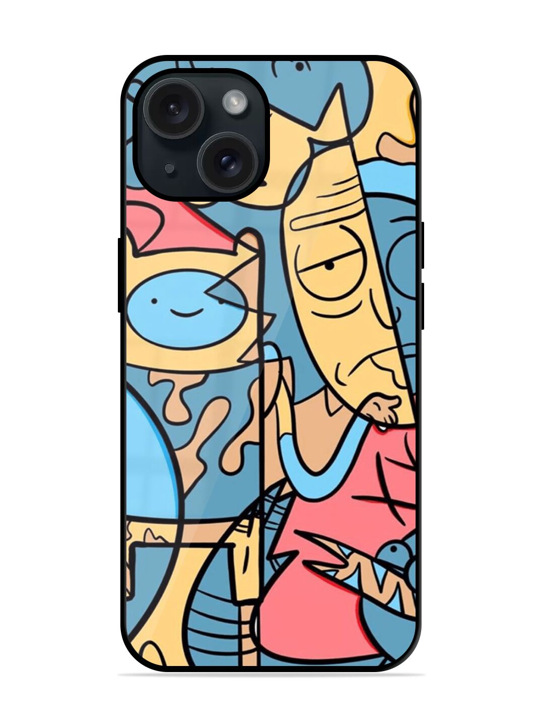Silly Face Doodle Glossy Metal TPU Case - Image 1