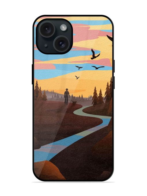 Natural Landscape Art Glossy Metal TPU Case Edge Zapvi