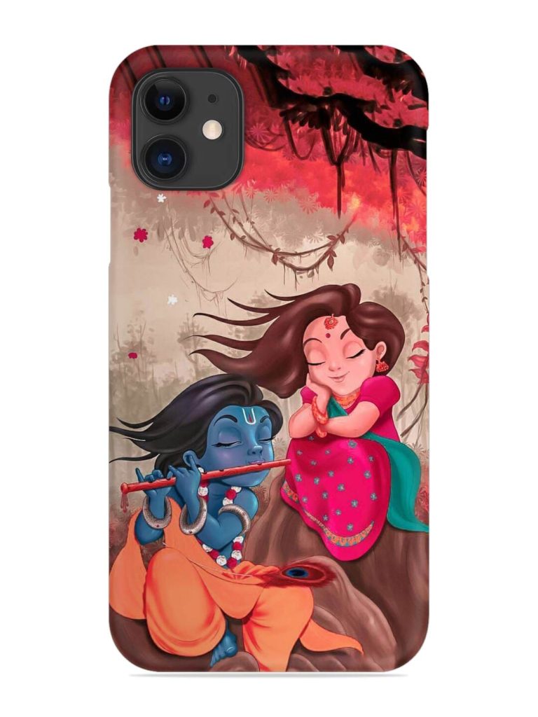 Radhe Krishna Water Art Snap Case for Apple Iphone 11