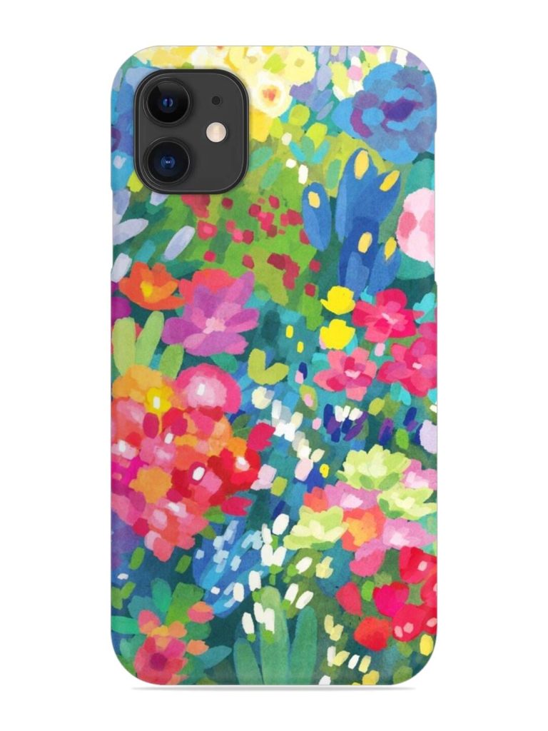 Watercolor Flower Art Snap Case for Apple Iphone 11
