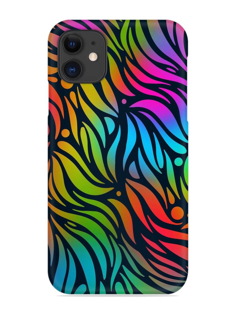 Abstract Leaf Design Snap Case for Apple Iphone 11