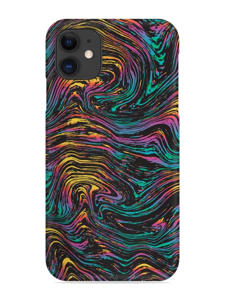Abstract Liquid Colors Snap Case for Apple Iphone 11
