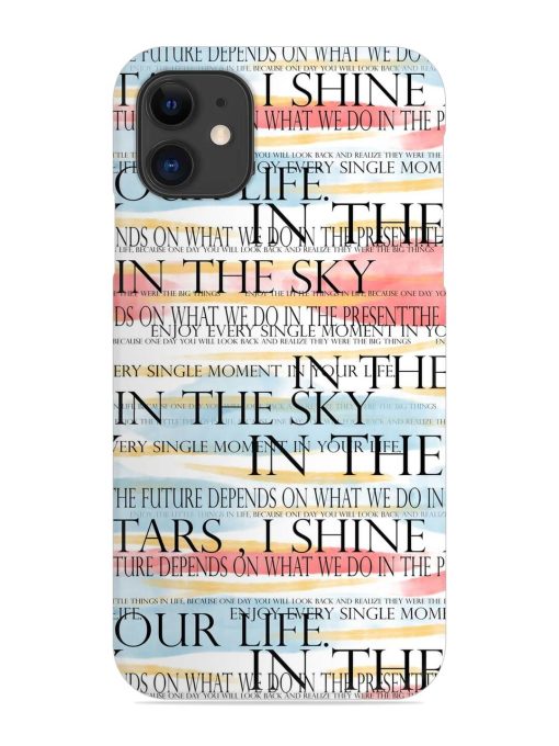 Seamless Slogans Pattern Snap Case for Apple Iphone 11 Edge Zapvi