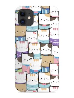 Cute Adorable Cat Snap Case for Apple Iphone 11