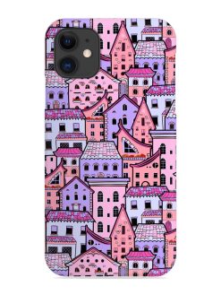 Seamless Pattern Houses Snap Case for Apple Iphone 11