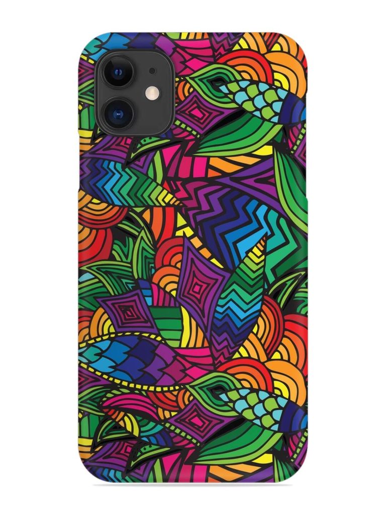 Abstract Multicolor Seamless Snap Case for Apple Iphone 11