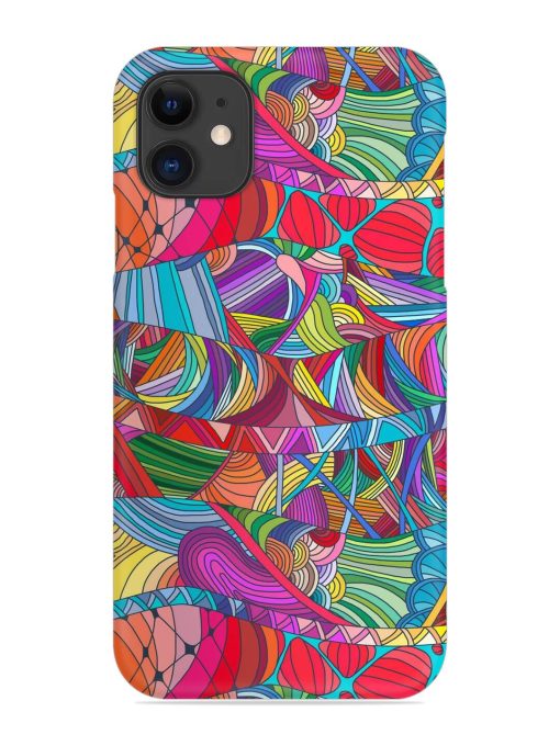 Seamless Patterns Hand Drawn Snap Case for Apple Iphone 11 Edge Zapvi