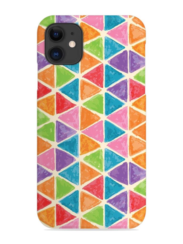 Seamless Colorful Isometric Snap Case for Apple Iphone 11