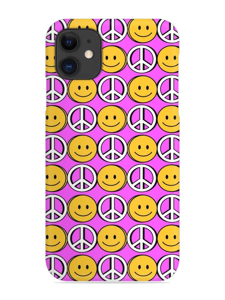 Smiley Face Peace Snap Case for Apple Iphone 11