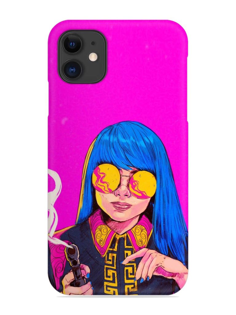 Aesthetic Anime Girl Snap Case for Apple Iphone 11