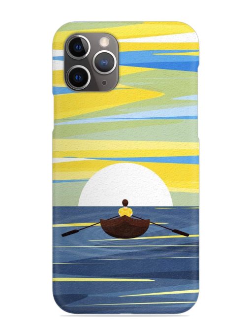 Rowing Person Ferry Paddle Snap Case for Apple Iphone 11 Pro Edge Zapvi