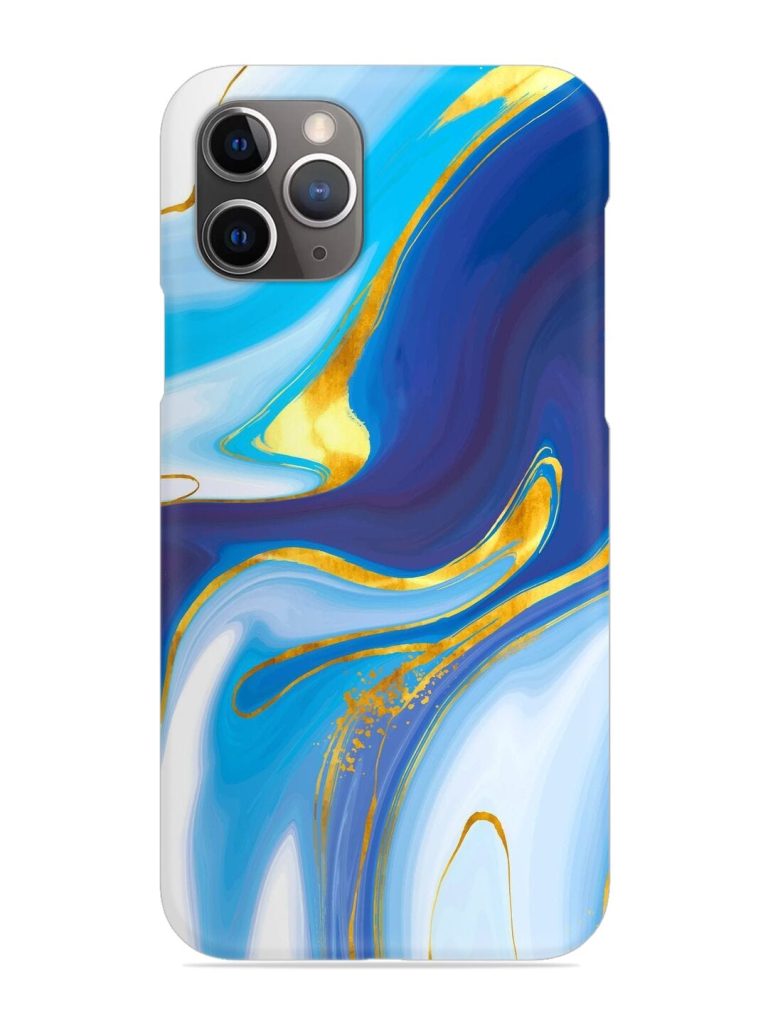 Watercolor Background With Golden Foil Snap Case for Apple Iphone 11 Pro