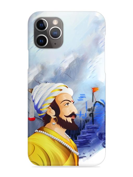 Shivaji Maharaj Color Paint Art Snap Case for Apple Iphone 11 Pro Edge Zapvi