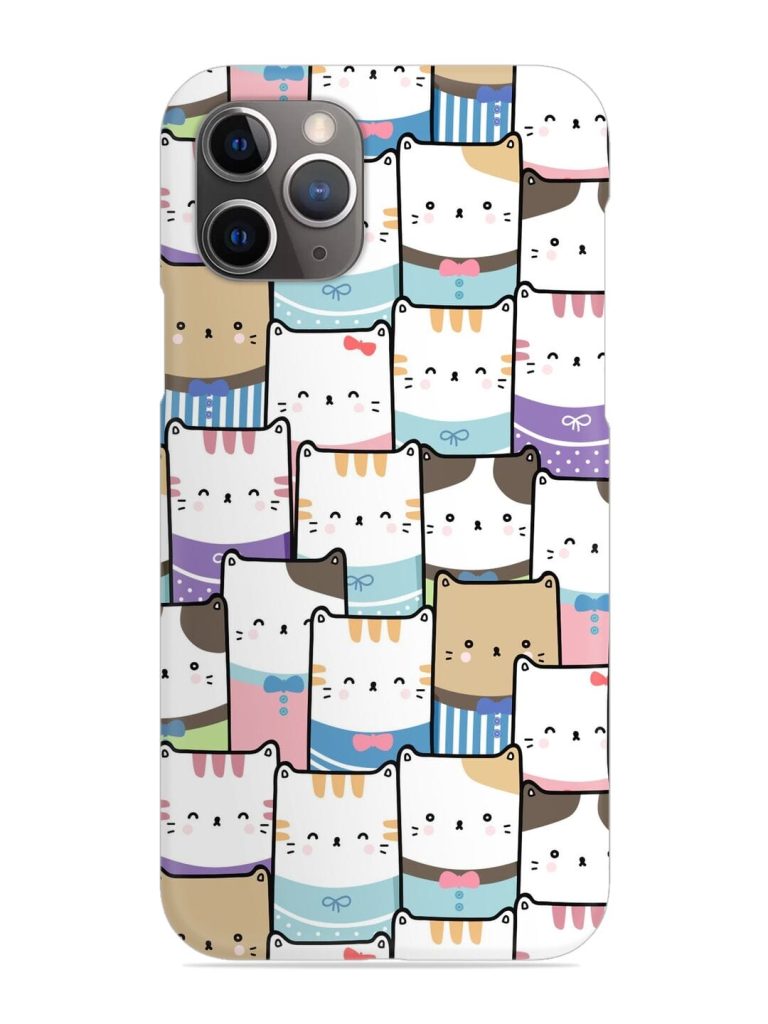 Cute Adorable Cat Snap Case for Apple Iphone 11 Pro