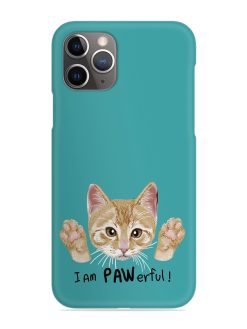 Typography Slogan Cat Snap Case for Apple Iphone 11 Pro