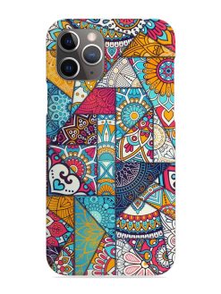 Patchwork Pattern Vintage Snap Case for Apple Iphone 11 Pro