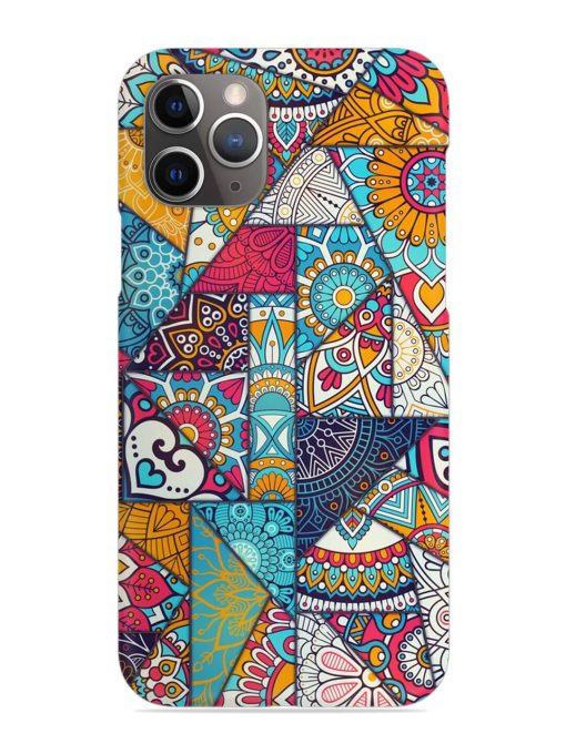 Patchwork Pattern Vintage Snap Case for Apple Iphone 11 Pro Edge Zapvi