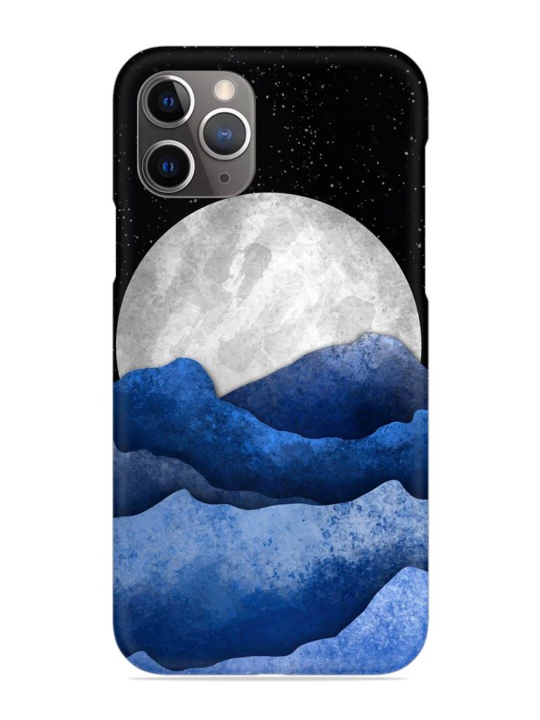 Full Moon Mountain Vector Snap Case for Apple Iphone 11 Pro
