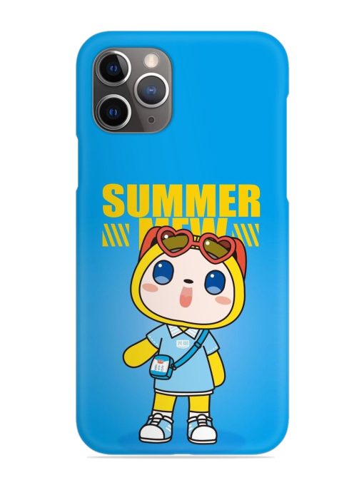 Summer Mew Cartoon Snap Case for Apple Iphone 11 Pro Edge Zapvi