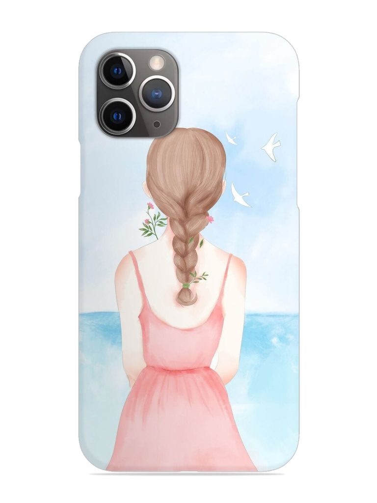 Watercolor Girl Vector Snap Case for Apple Iphone 11 Pro