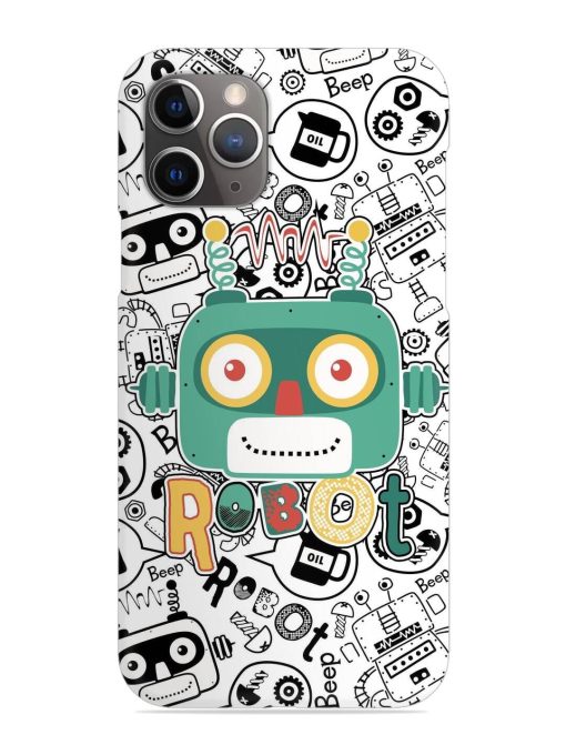 Robot Modern Seamless Pattern Snap Case for Apple Iphone 11 Pro Max Edge Zapvi