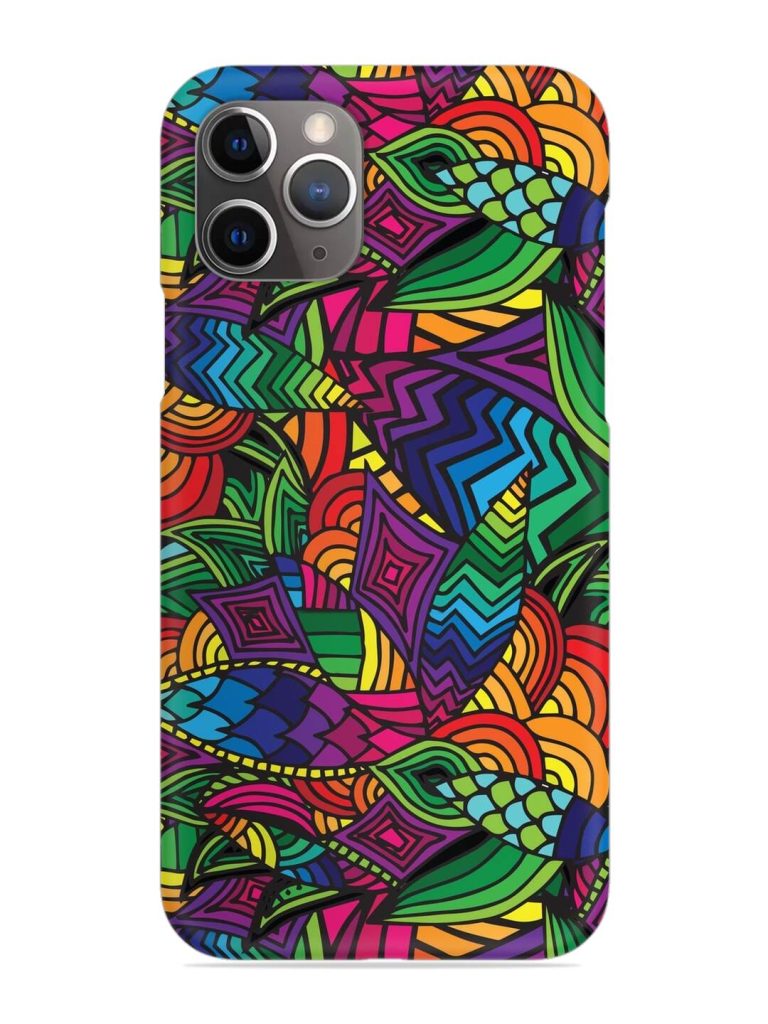 Abstract Multicolor Seamless Snap Case for Apple Iphone 11 Pro Max