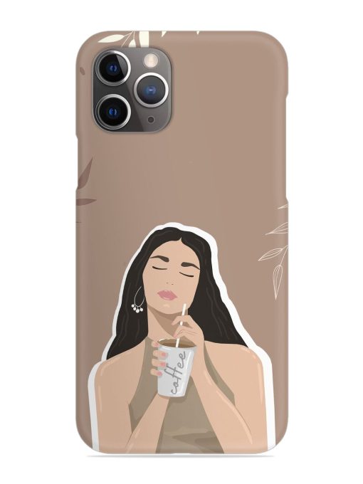 Girl With Coffee Snap Case for Apple Iphone 11 Pro Max Edge Zapvi