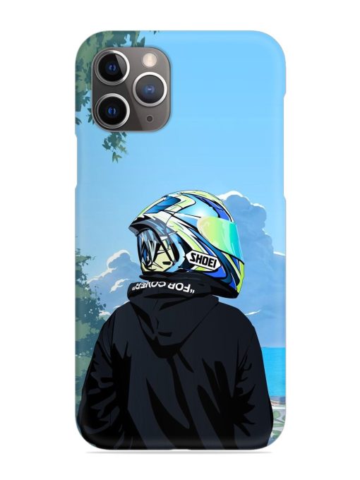 Rider With Helmet Snap Case for Apple Iphone 11 Pro Max Edge Zapvi