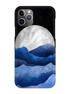Full Moon Mountain Vector Snap Case for Apple Iphone 11 Pro Max